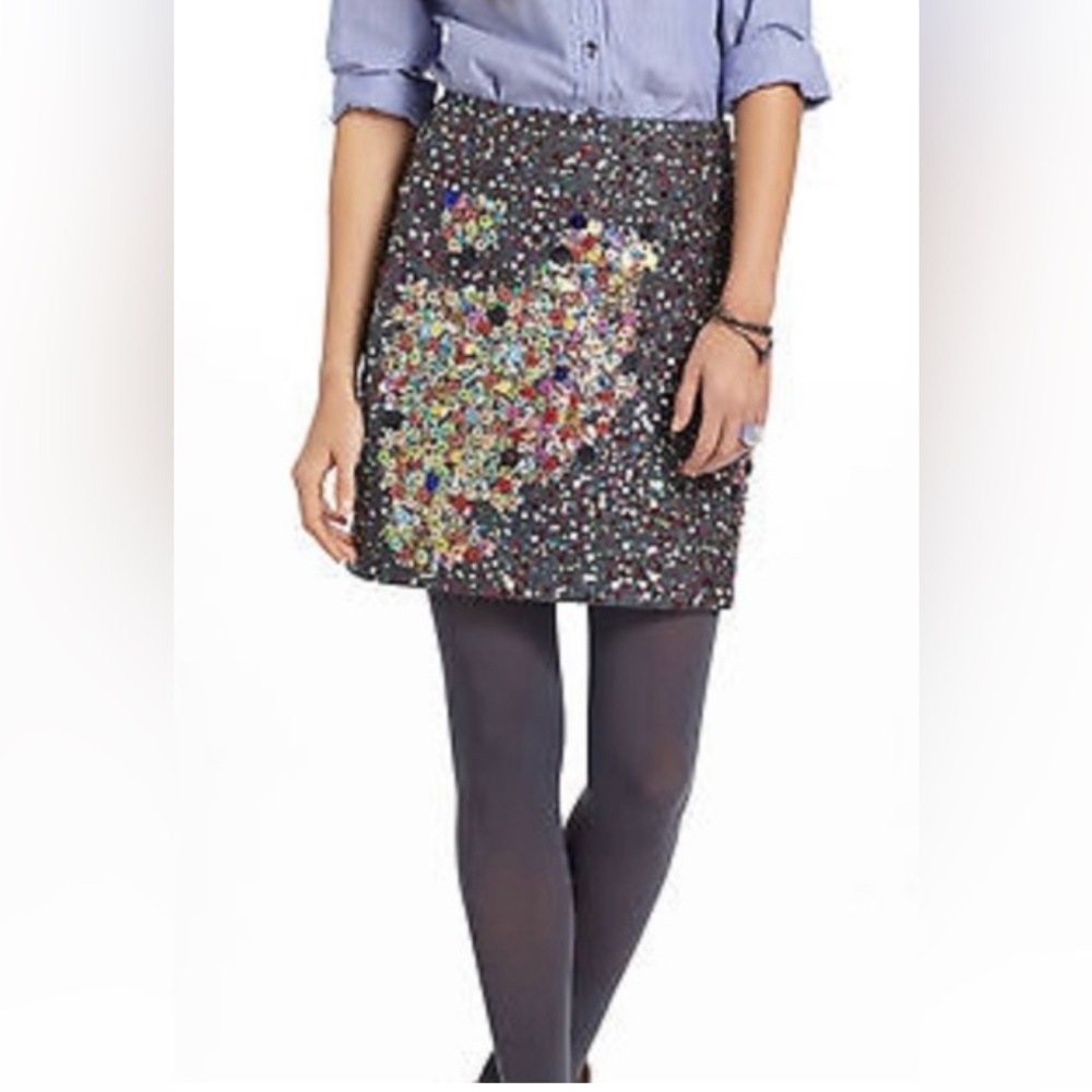 Maeve ANTHROPOLOGIE Sequin Mini Skirt